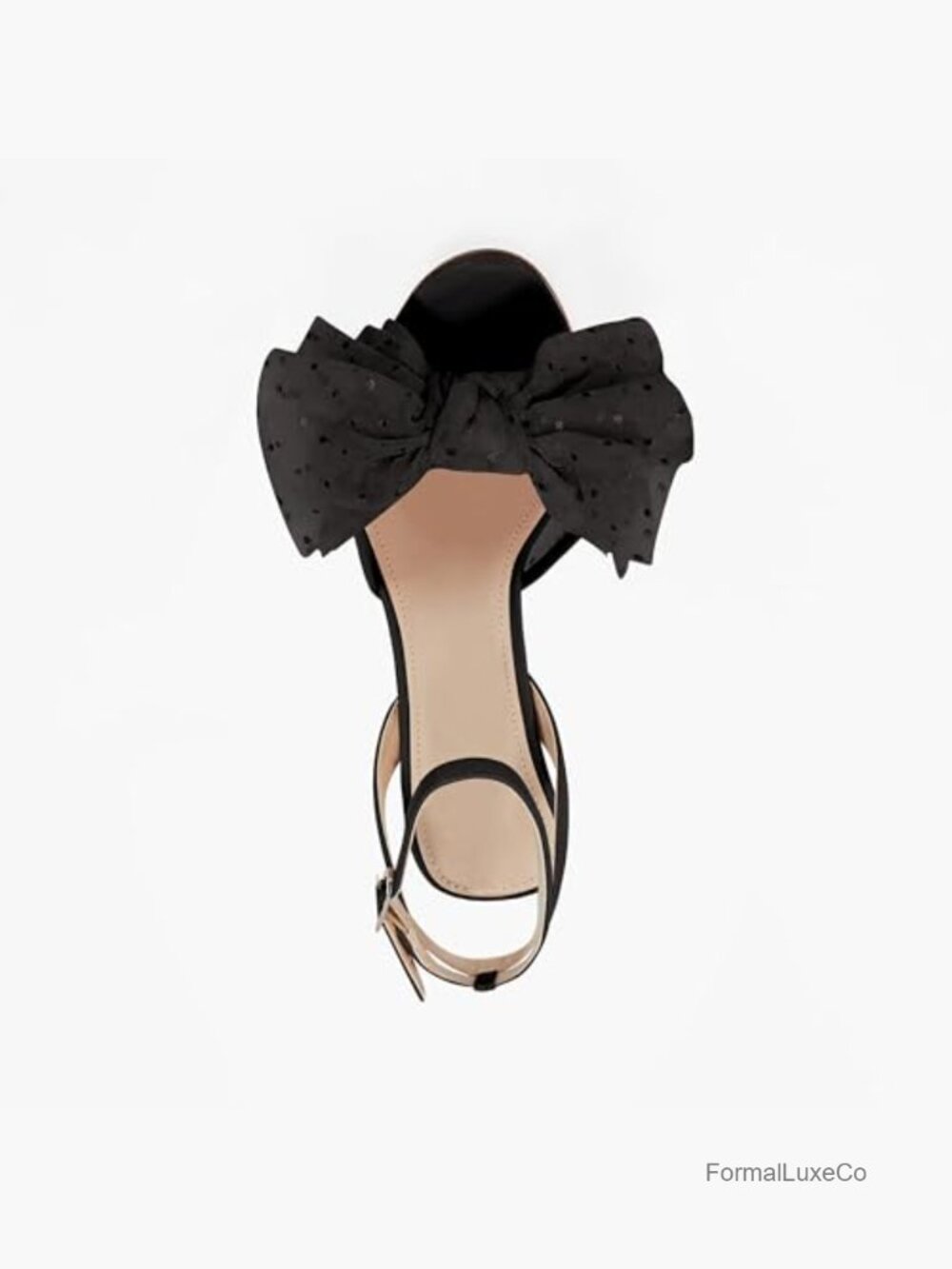 Bow Tie Peep Toe Slingback Stiletto Heels Sandals Wedding Dress Shoes - Picture 6 of 7